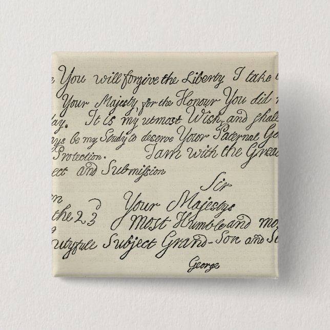 Märka från George III till hans farfar Knapp (Framsida)