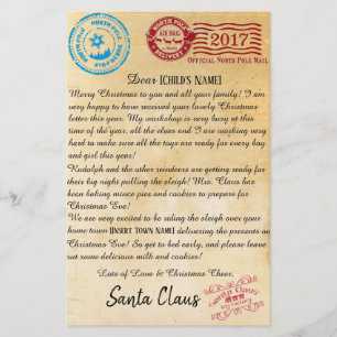 Märka från Santa nordpolenbrev V2 Brevpapper