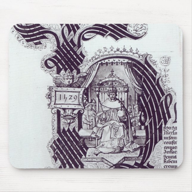 Märka med sina initialer brev av en charter musmatta (Framsidan)