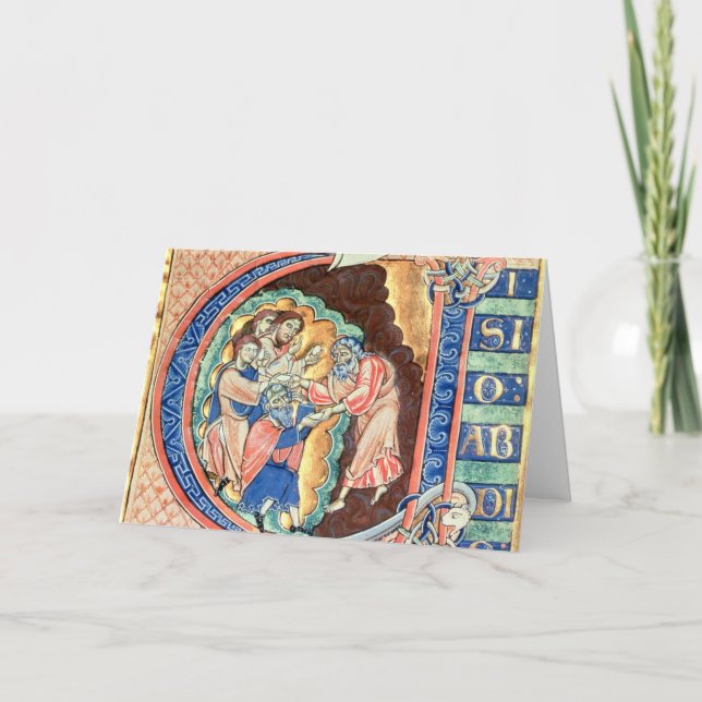 Märka med sina initialer brev "V" Visio Abdie Anteckningskort (Framsida)