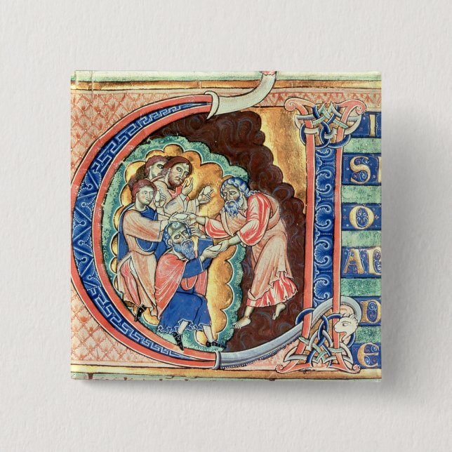 Märka med sina initialer brev "V" Visio Abdie Knapp (Framsida)