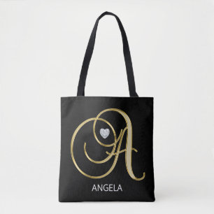 Märka med sina initialer det Monogrammed brev fö Tygkasse