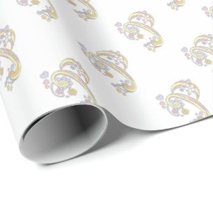 Märka med sina initialer för monogrampersonligen presentpapper