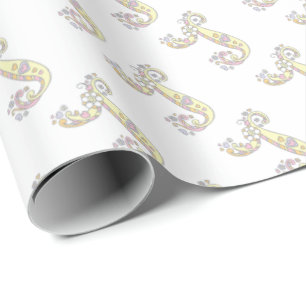 Märka med sina initialer för monogrampersonligen presentpapper