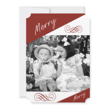 Märka, merry Anpassningsbar Photo Card