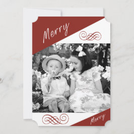 Märka, merry Anpassningsbar Photo Card Julkort