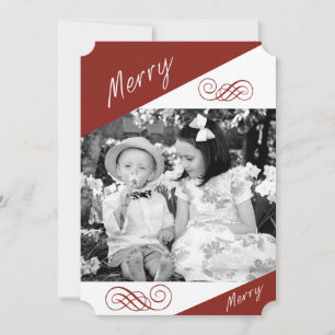 Märka, merry Anpassningsbar Photo Card Julkort