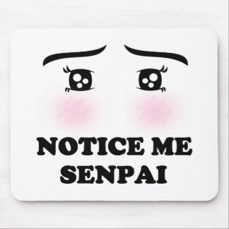 Märka mig Senpai att rodna Animeflickan Kawaii Musmatta