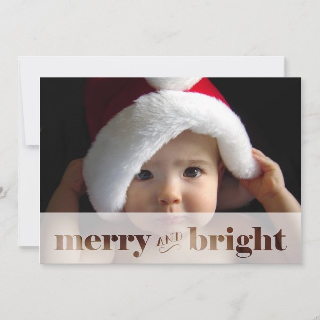 Märka och Bright Helgdag Photocard Julkort (Framsida)