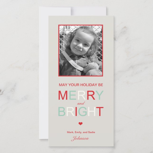 Märka och ljus Helgdag-fotokort Julkort (Framsida)