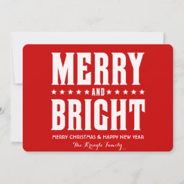 Märka och ljus med Anpassningsbar Photo on Reverse Julkort