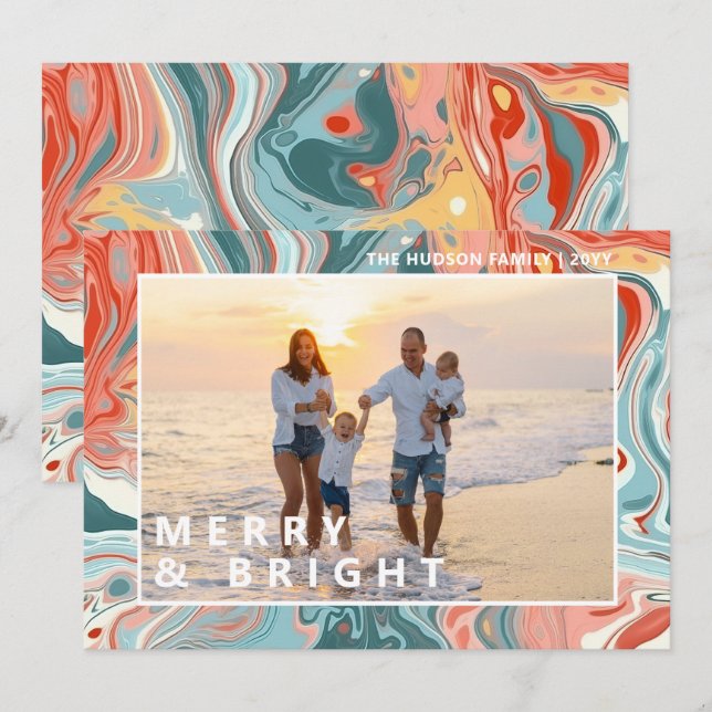 Märka och ljus modern flytande foto-Helgdag (Fram/baksida)