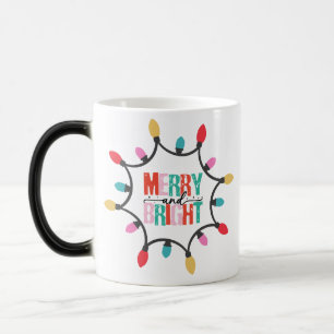 Märka och ljusa jul-ljus magisk mugg