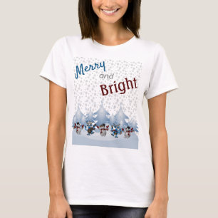 Märka och ljusa Snögubbar T Shirt