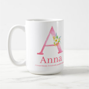 Märka rosa Anna för a-vattenfärgbohoen känt Kaffemugg