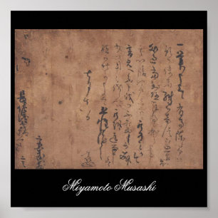 Märka skriftligt av Miyamoto Musashi, C. 1600's Poster