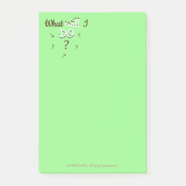 Märkbar inspiration: "Vad ska jag göra?" Post-it Block