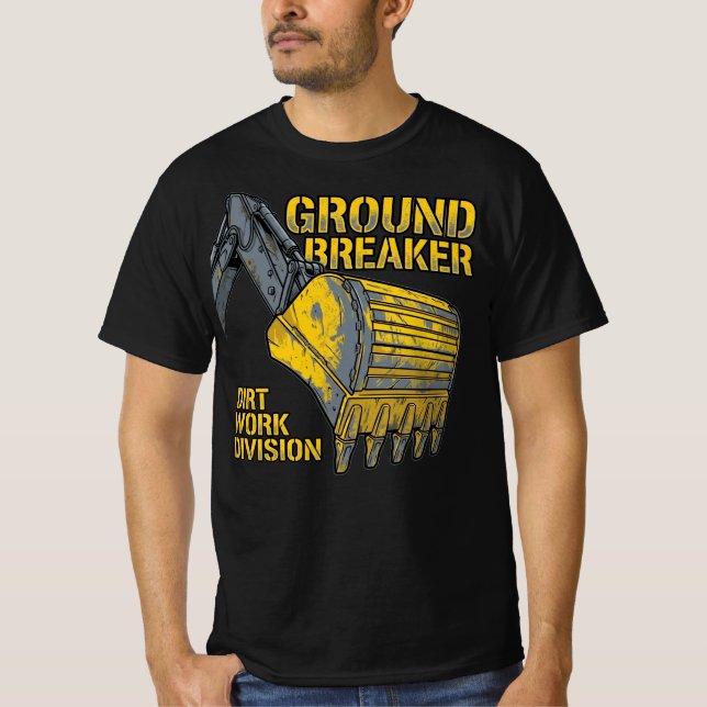 Markberedning Schaktarbeten Byggdivisionen T Shirt (Framsida)