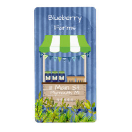 Märke för blåbär i Sylt Fraktsedel