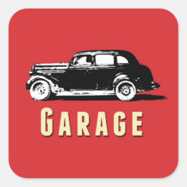 Märke för Garage Flytta Box-etikett