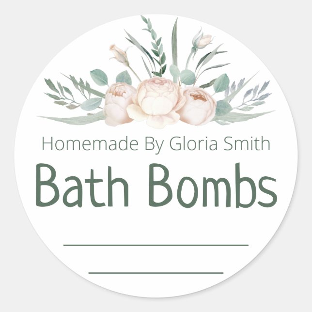 Märke för homemade Bath Bomb (Framsida)