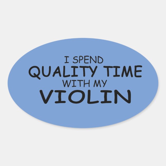 Märke för kvalitetstid för violin Oval (Framsida)