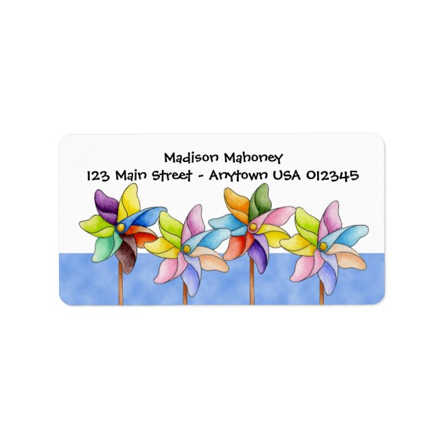 Märke för PinWheel Adressetikett (Framsidan)