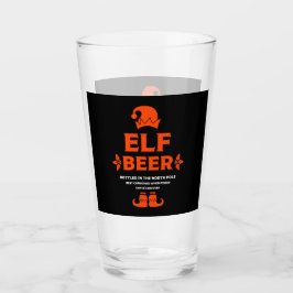 Märke för roligt julöl glaskopp