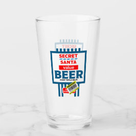 Märke för roligt julöl glaskopp