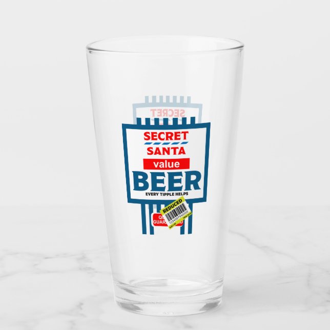 Märke för roligt julöl glaskopp (Framsida)