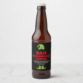 Märke för roligt julöl ölflaska etikett