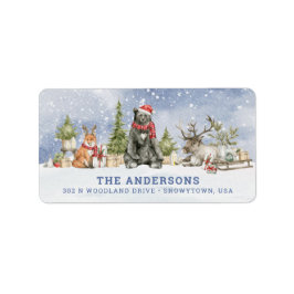 Märke för skogsdjur adressetikett