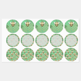 Märken på etiketter till små bibuz.