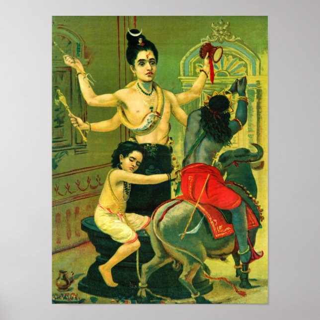 Markendaya av Raja Ravi Varma Poster (Framsidan)