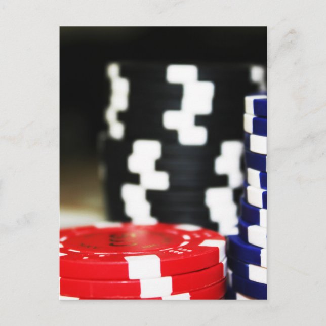Marker Spel Kasino Vinst Spel Tur Risk Insats Vykort (Framsida)