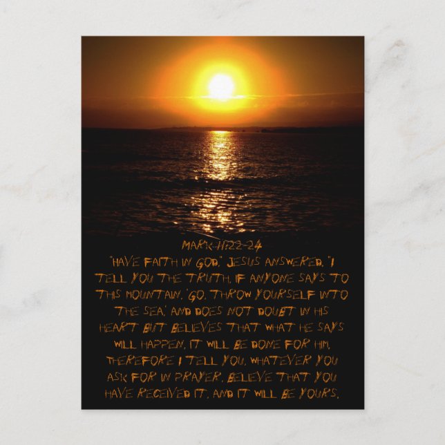 Markera 11:22-24 vykort (Framsida)