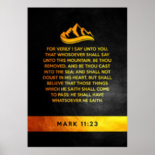 Markera 11:23 Bibelverse Poster