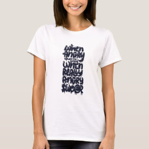 Markera citattecken vid arg t shirt