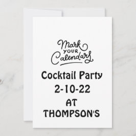 Markera din inbjudan till Calendar Cocktail-part