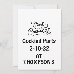 Markera din inbjudan till Calendar Cocktail-part