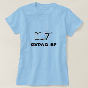 Markera finger med textstämpel ef t shirt
