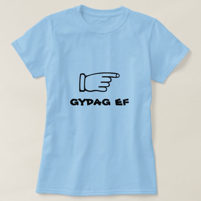 Markera finger med textstämpel ef t shirt (Design framsida)