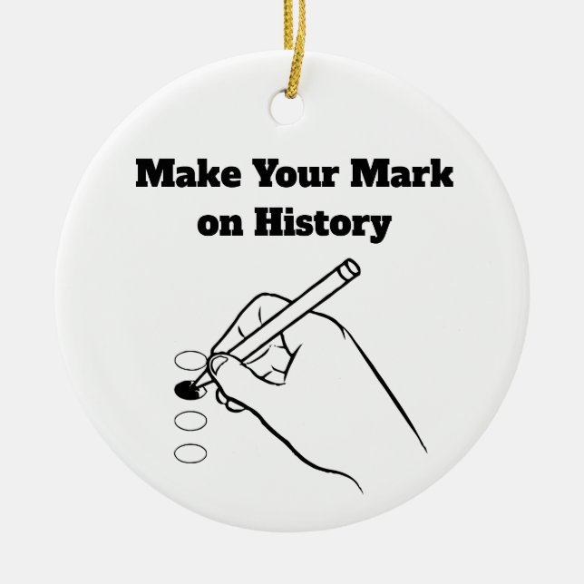 Markera historiken julgransprydnad keramik (Framsidan)