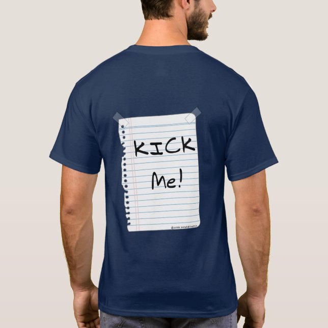 Markera mig underteckna grundläggande Mörk T-Shirt (Baksida)