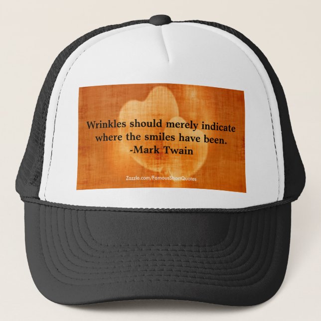 Markera Twain Birthday-citat med hörn Truckerkeps (Framsida)