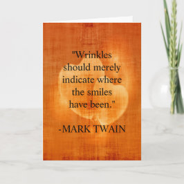 Markera Twain Birthday Quote med Hjärter Kort