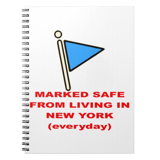 Markerad Säker från levande i New York # Anteckningsbok (Framsidan)