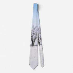 Markerad Winter Oak Träd Neck Tie Slips