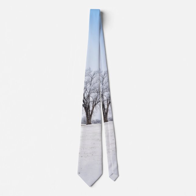 Markerad Winter Oak Träd Neck Tie Slips (Framsida)
