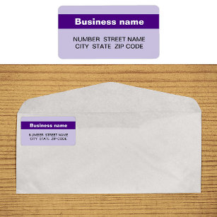 Markerat Business Namn på Lila Address Label Adressetikett